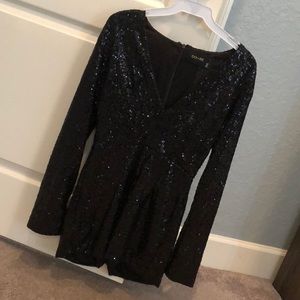 Sequin Black Romper